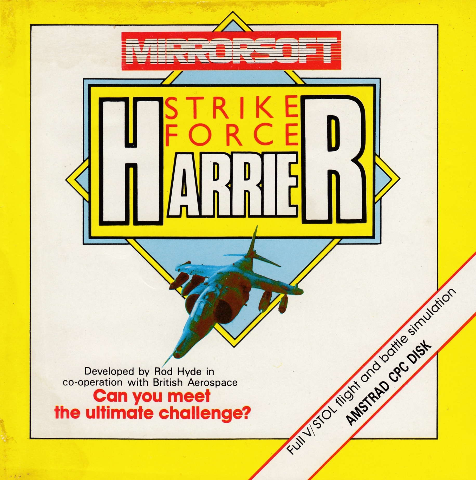 Strike force harrier by Mirrorsoft on Amstrad CPC (1986)